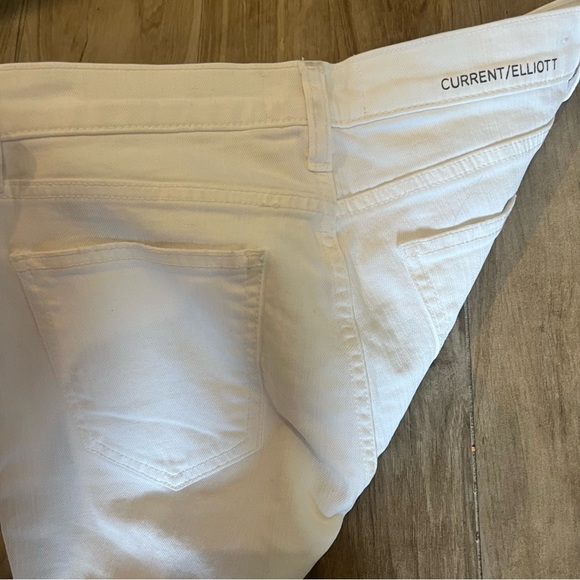 Current Elliot The High Waist Stiletto 2 Year Destroy White Denim Jeans 27 NWT - Picture 5 of 5